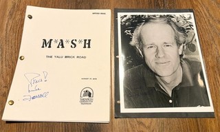 MASH Autographed Mike Farrell Script Headshot Lot of 2 #M 79