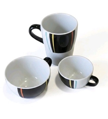 Bauscher Weiden aus der Serie Bistro mit dem Dekor Cafe Nero 3-Set Bescher Tasse