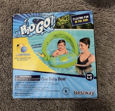 H20 Go! Splash Star Shaded Baby Boat Best Way Ages 1-2 UV Careful UV Protection