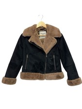Faux Fur Black And Brown Jacket Abercrombie Kids Size 9/10Youth