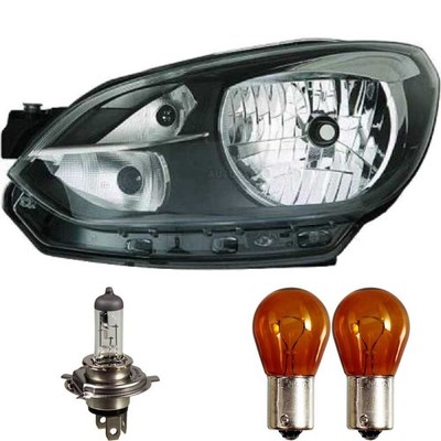 Scheinwerfer links für VW up! 11->> schwarz H4 inkl. PHILIPS Lampen 1373551