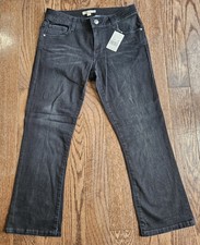 CAbi 517 Black Dark Wash Jeans STRETCH Cropped NWT Women's Size 6