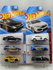 Hot Wheels Honda Lot Of 6 New Civic Crx Prelude Type R