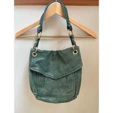 Fossil Long Live Vintage 1954 Green Leather Crossbody Shoulder Bag Y2K Purse