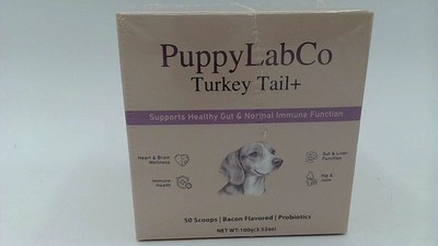 PuppyLabCo Turkey Tail+ Bacon Flavored Probiotics Powder For Dogs Wellness-EXP: