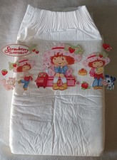 Mega adult disposable ABDL diaper-strawberry Shortcake READ DESCRIPTION FULLY