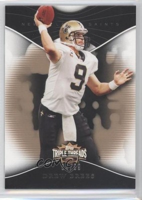 2009 Topps Triple Threads Gold 64/99 Drew Brees #1 HOF 02v3