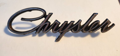 Vintage CHRYSLER Script Metal Emblem #3810 059 / 310251 | eBay