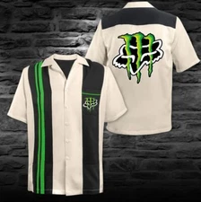Hawaiian Shirt Fox Racing x Monster Energy Hawaii Shirt Design 3D Full Printed