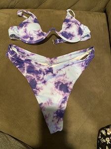 shein purple bathing suit