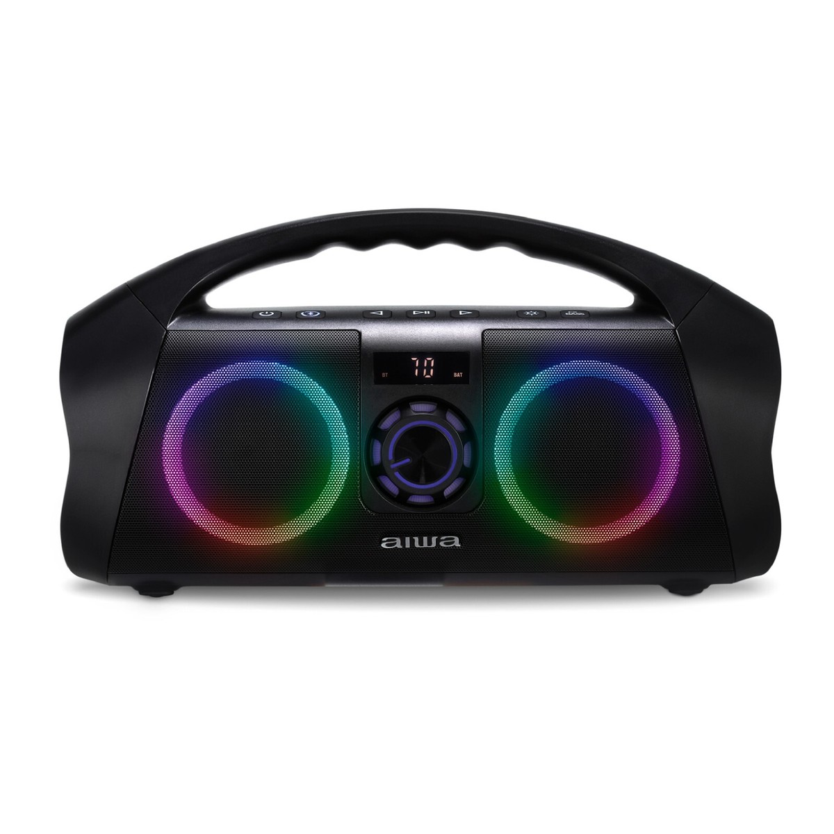 Aiwa Portable Boombox Speaker Waterproof with Multi Color light
