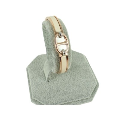 Hermès Mini Clic Chaine d'Ancre Lilas Bracelet White Rose Gold - 01442