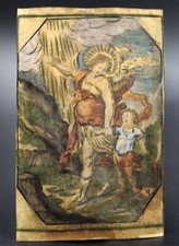 Andachtsbild Kupferstich auf Pergament, Alexander Goetiers (1637-1686) Antwerpen