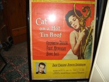 A FRAMED Movie Poster Cat on a Hot Tin Roof 1958 30