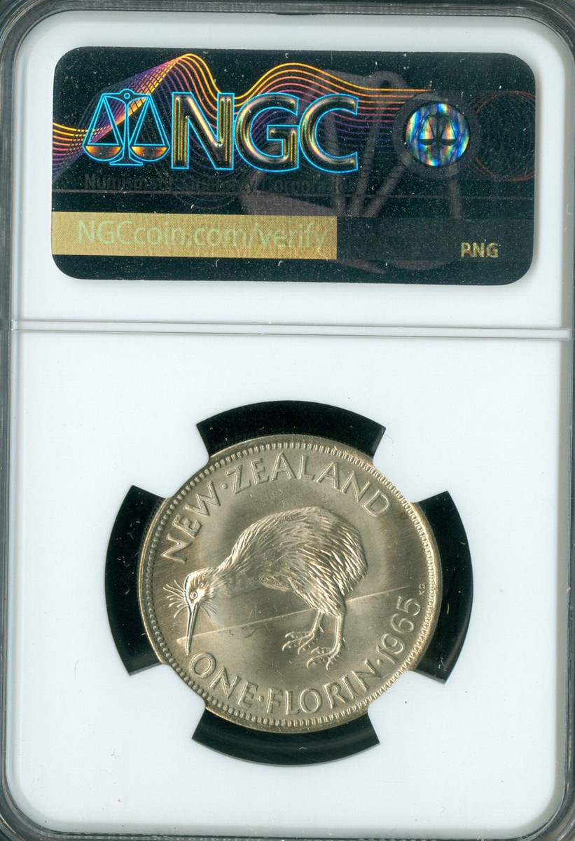 F*8様 〔⭐︎希少⭐︎〕【真金霊神チタン十寶祓＋マズプラズマ】+クリスタル台座 1965 NEW ZEALAND FLORIN NGC MS66 2ND FINEST GRADED MAC SPOTLESS