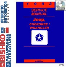 1993 Jeep Cherokee Wrangler Factory Shop Service Manual Cd