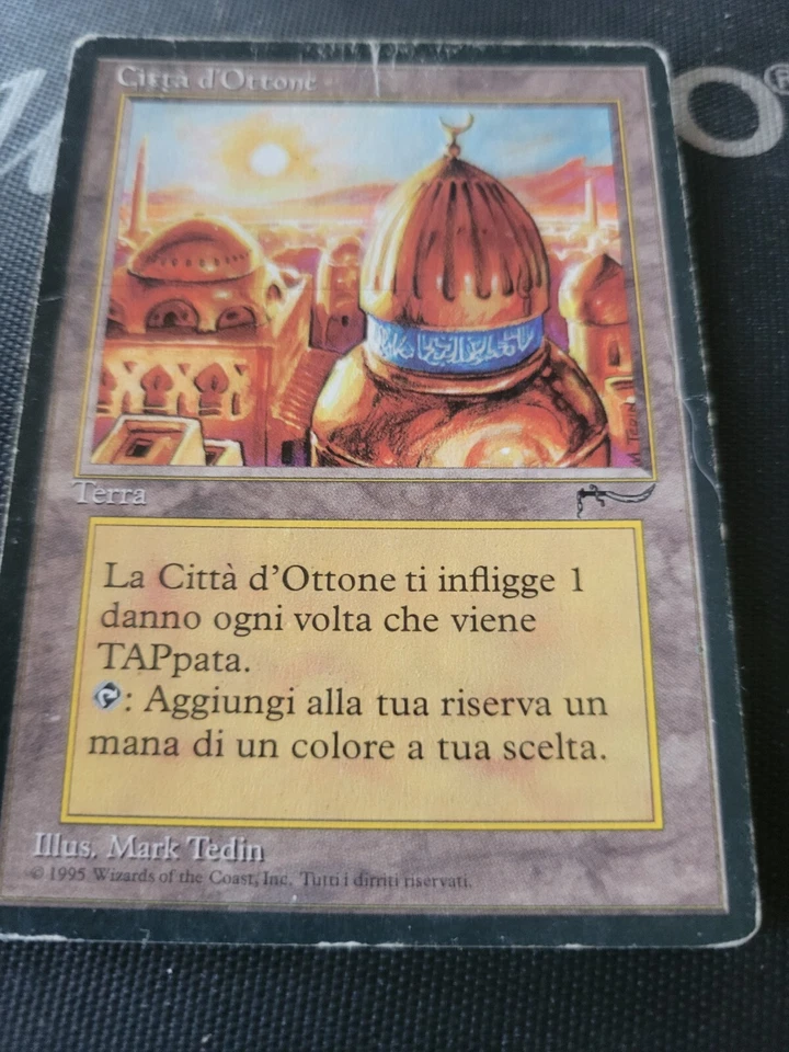 MTG City of Brass Arabian Nights Italian Rare Played Renaissance  - Image 2 of 4