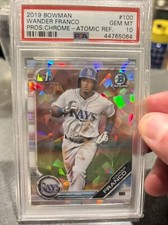 PSA 10 WANDER FRANCO 1st 2019 Bowman Chrome ATOMIC REFRACTOR Rookie RC GEM MINT