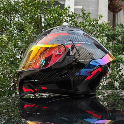 DOT-genehmigter modularer Motorradhelm mit doppelten Visoren,