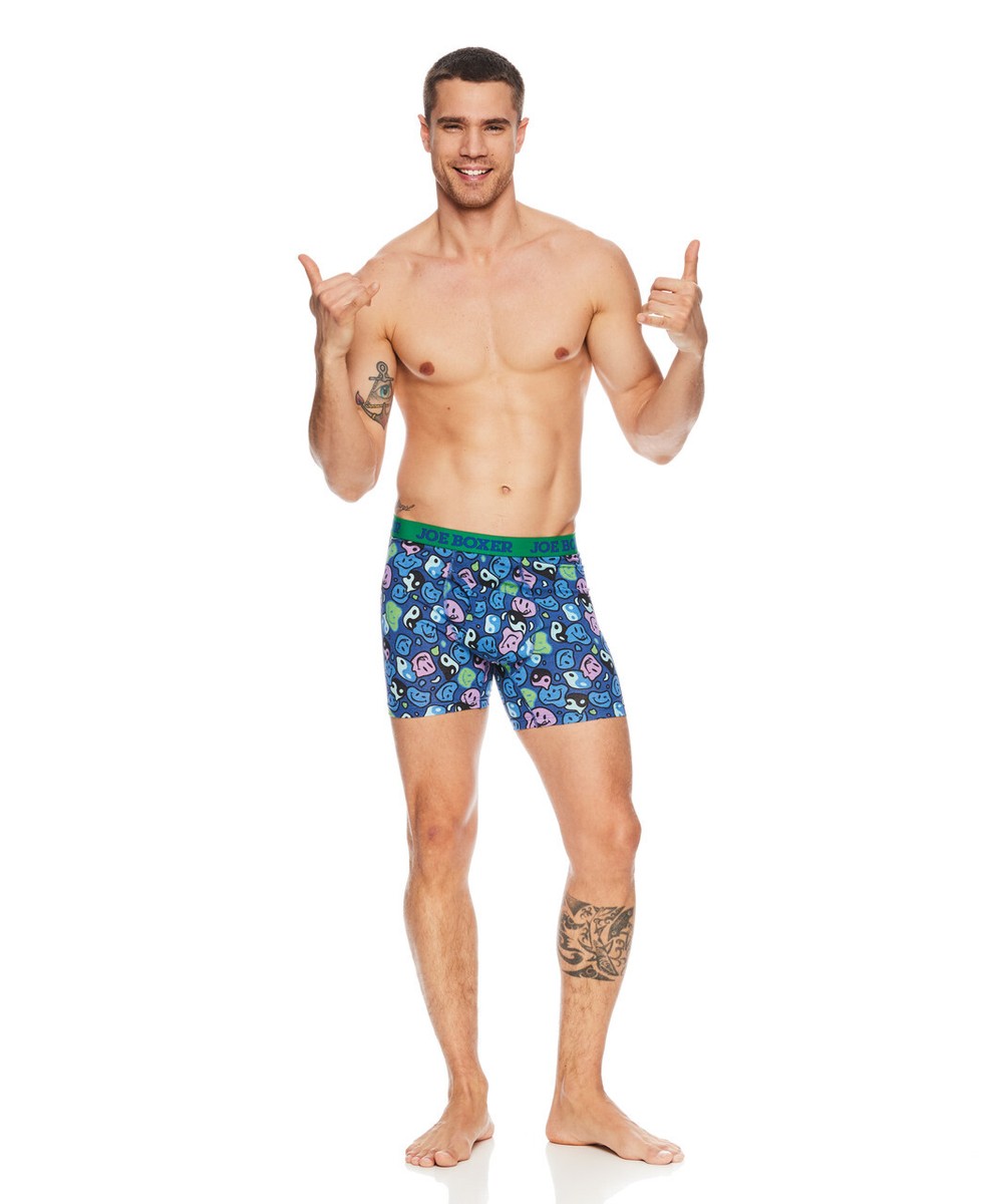 Men Joe Boxer 4 Pack Cotton Stretch Boxer Briefs Underwear Size