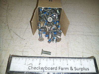 Qty-100 NOS Flat Countersunk Machine Screws 1/4