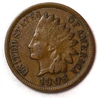 1906 Indian Head Cent Choice Extremely Fine XF+ Coin #7785