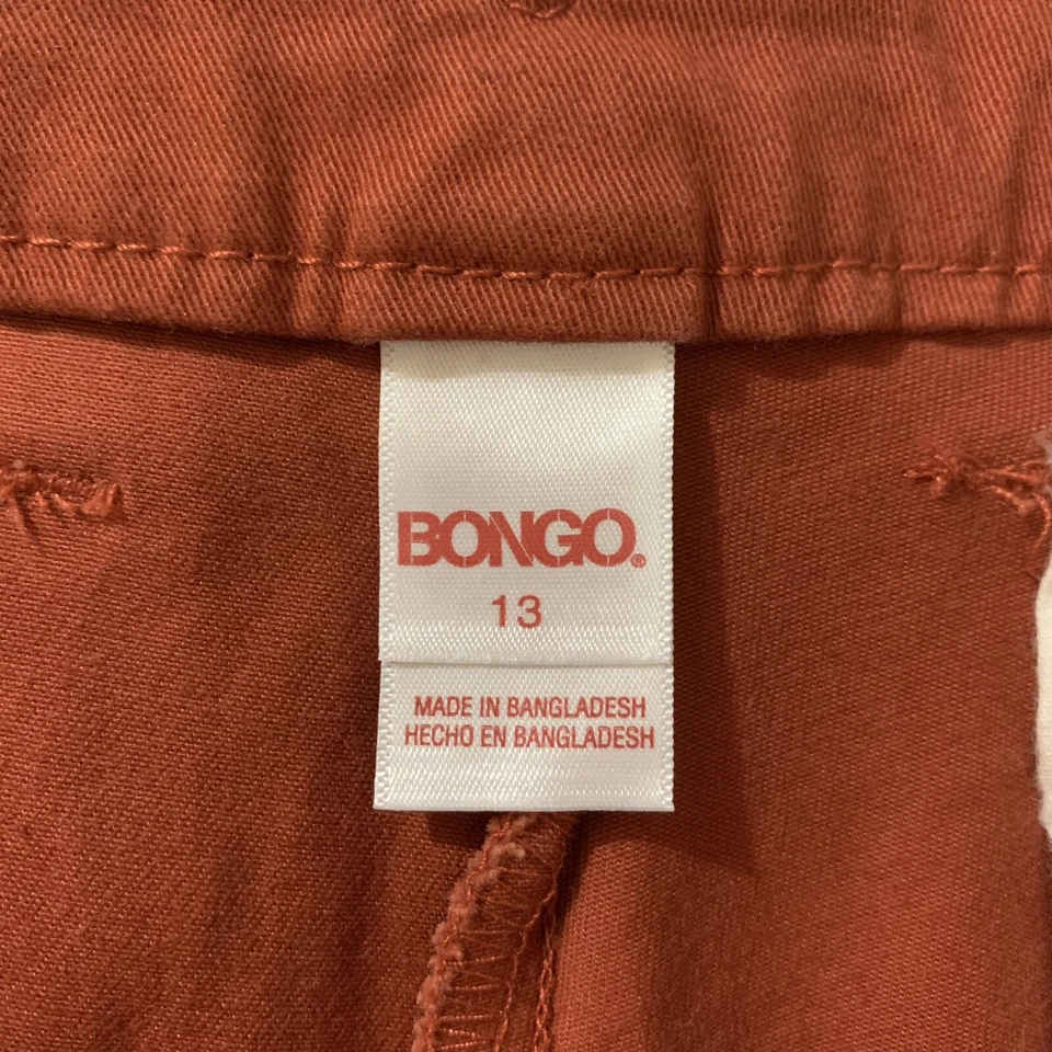 BONGO~Junior Trend Zone Pantalones Cortos Talla 13 Óxido Nuevos con Etiqueta Chino Bolsillos Botón Cremallera Foto 3 de 4