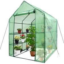 Greenhouse for Outdoor Walk in Greenhouse 3 Tiers 8 Shelves Portable Green House