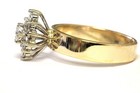 14k yellow gold .75ct diamond cluster band ring 7g estate vintage antique womens — photo 3