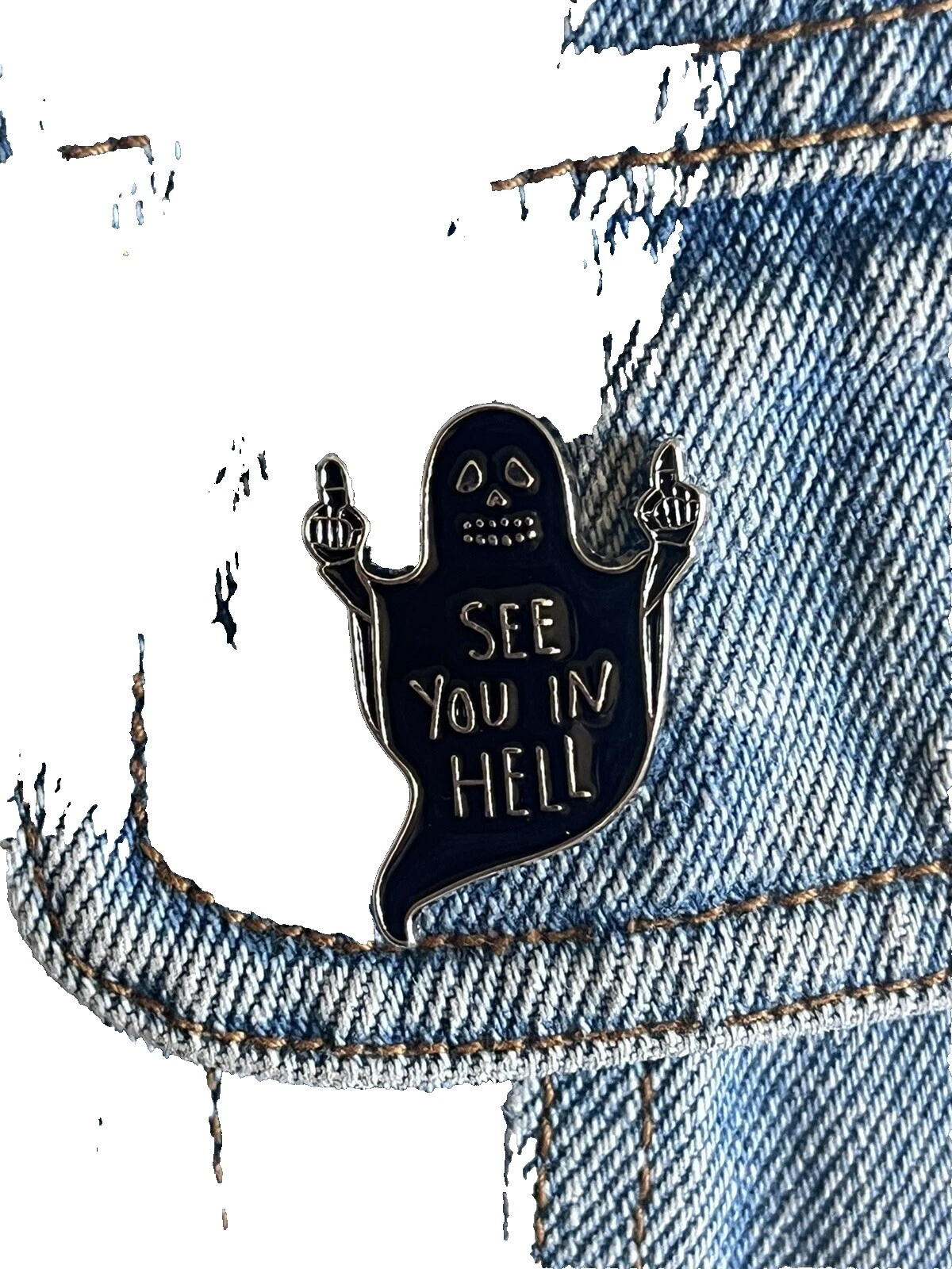 Esqueletos y calaveras Plateado Broches De Moda Negro & Pins