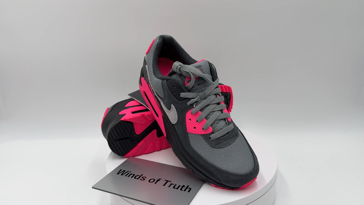 black grey and pink nikes