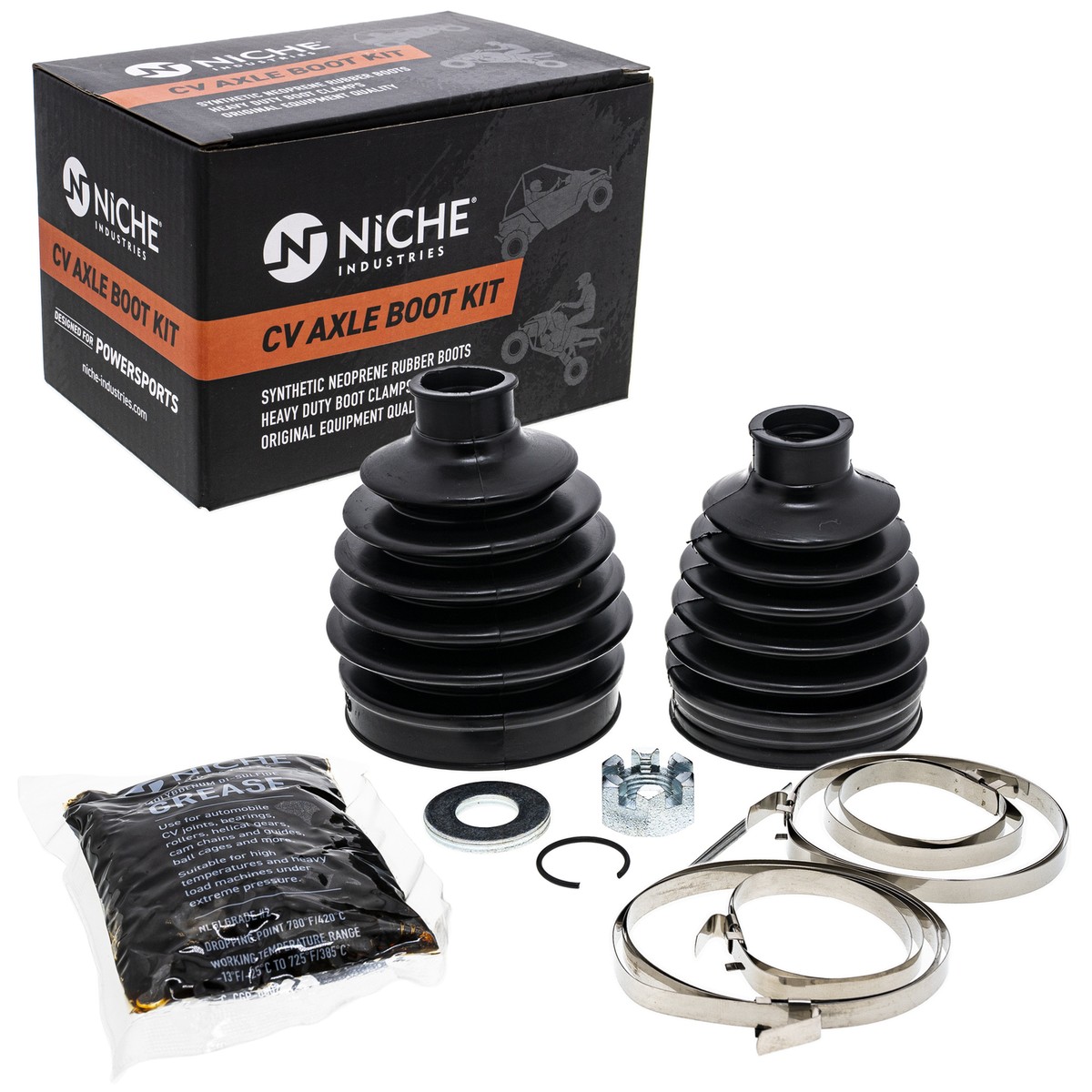 NICHE Front CV Axle Boot Kit for Polaris 2204460 2204459 Sportsman