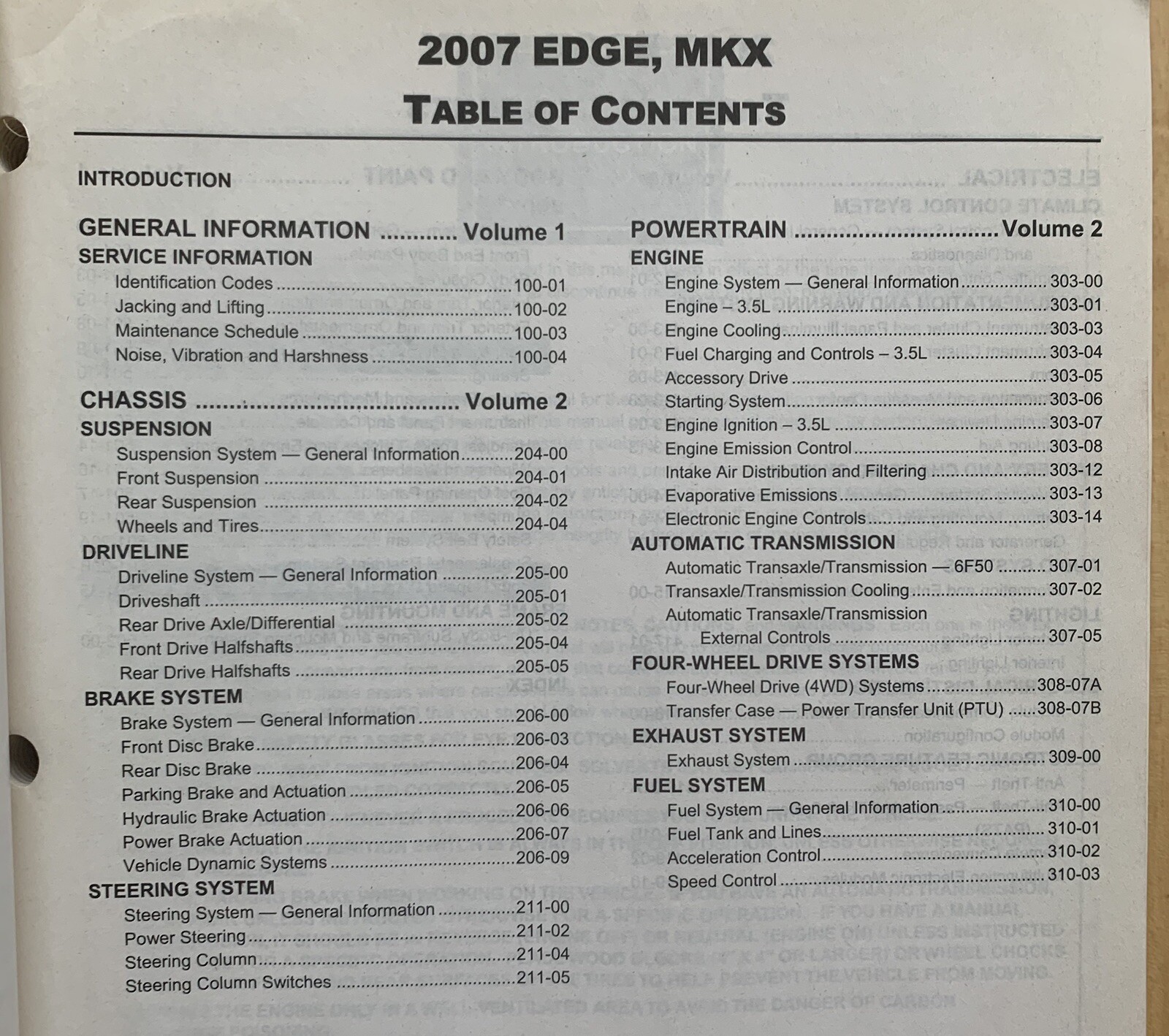 2007 FORD EDGE LINCOLN MKX FACTORY REPAIR SHOP MANUAL SET