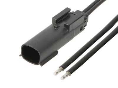2-PIN MOLEX  MX150 Sealed 22.0A Male to Pigtail Harness Connector 12'' Wire Leads