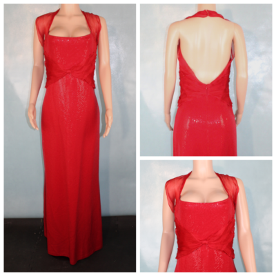 sachin and babi light blue dress Ladivine CD410 Elegant Sweetheart Neckline Dropwaist A-line Gown Shimmer  Chiffon – Mia Bella Couture main image 0