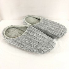 Womens Clog Slippers Knit Fabric Slip On Gray Size 40/41 US 9/10
