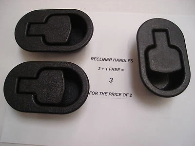 RECLINER SOFA AND RECLINER CHAIR REPLACEMENT BLACK PLASTIC HANDLES X 2