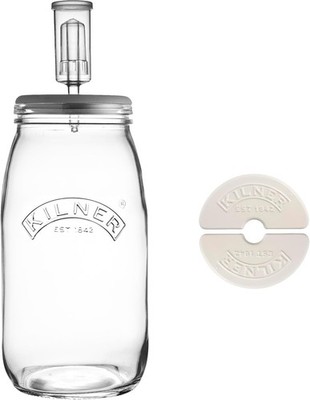 Kilner 3 Liter Gärset mit Silikondeckel, Luftverschluss & Keramikgewichten