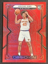 Jericho Sims 2021-22 Panini Obsidian Base Electric Etch Red Flood RC #196