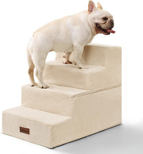 Dog Stairs for Bed 18.5" H, 4-Step Dog Steps for Small Dogs and Cats, Indoor Non