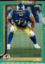 2025 Topps Chrome #170 Steve Avila Green Leather /99