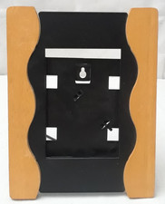 Black  Scallop Wood Metal Free Standing Photo Frame- Frame 6.25 x 8.25 in