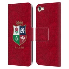 BRITISH AND IRISH LIONS 2025 JERSEY KIT LEATHER BOOK CASE FOR APPLE iPOD TOUCH