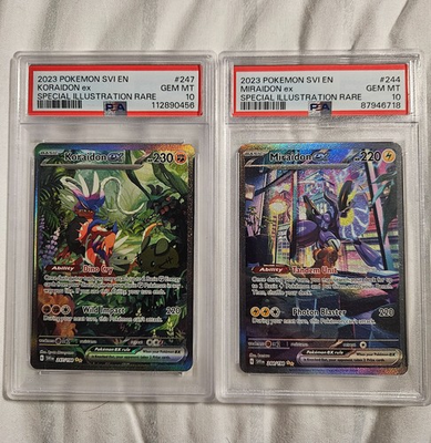 #ad PSA 10 Miraidon Koraidon ex SAR Scarlet amp; Violet 2023 Pokemon Card $335.00