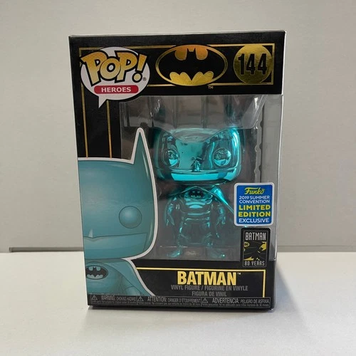 Batman 144 Blue Chrome 2019 Summer Con 80 Years DC Funko Pop Vinyl Toy