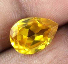 Natürlich Gelb Zirkonia 7.60 Karat Tropfenschliff Edelstein Zertifiziert T23291