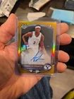 2025-26 Bowman NBA AJ Dybantsa Bowman 1st Auto Gold /50 BYU
