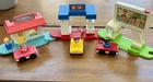 Vintage Little People Beauty Salon, Drive-In, Gas Station htf Village Assortment