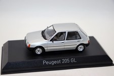 Norev Collector 1/43 Peugeot 205 GL Silver Diecast Alloy Toy Car Model Gift