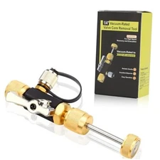 HVAC Valve Core Removal Tool, 1/4" Mega Flow Vacuum-Rated Valve Core 1PCS